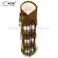 Provide Attractive And Creative Fold-able Wine Rack Display Floor Standing Bamboo Beer Bottle Retail Store Wooden Display Shelf